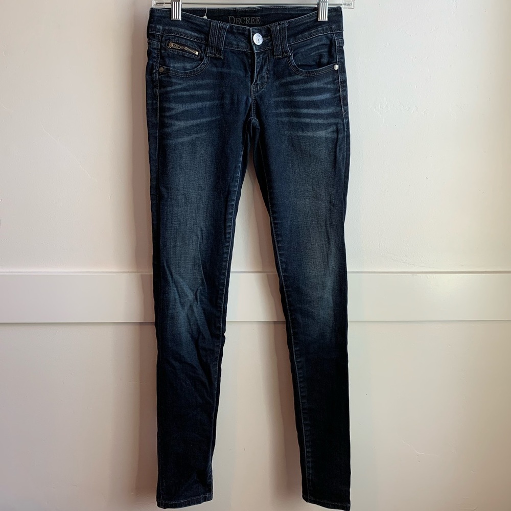 Decree Dark Wash Super Skinny Jeans